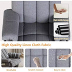 Fauteuil inclinable, pivotant et basculant TYBOATLE avec pouf assorti, fauteuil d'allaitement ergonomique en similicuir pour salon