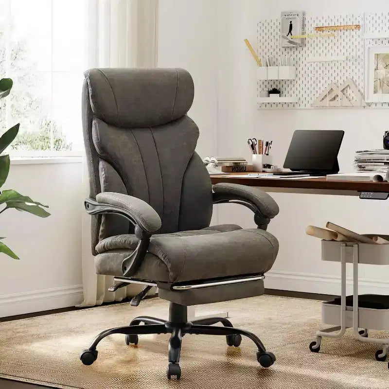 Ergonomic Office Chair,PU Gaming Chair,Adjustable Height 90 to 135 Degree Reclining, Backrest 360 Degree Swivel Wheels,350 Lbs Capacity for Office