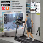 9% Incline Treadmill with Handle, 3.0HP Portable Folding Treadmills for Home/Office, Running Walking Jogging machine
