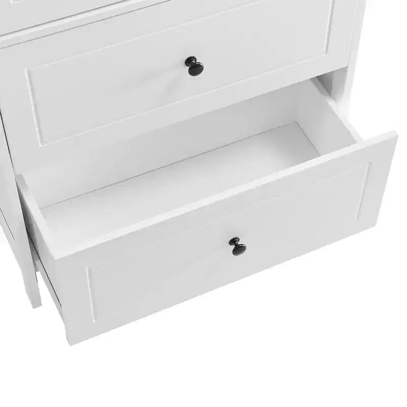 GDFStudio Joyce Meuble Colonne de Rangement Haut de Salle de Bain Moderne en Bois avec Étagère Réglable et 2 Tiroirs