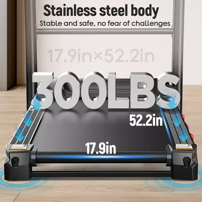 4.8HP Folding Incline Treadmill for Home Use with 64 Preset Programs, APP Control, 12MPH, Blutooth Speakers