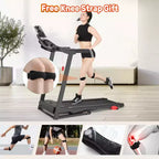 3.5HP Treadmill for Home, 300 lbs Capacity Foldable Treadmill w/ 64+7 Workouts, APP w/ Free Courses,Dual HiFi Speakers,Treadmill for Walking Running