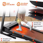 3.5HP Treadmill for Home, 300 lbs Capacity Foldable Treadmill w/ 64+7 Workouts, APP w/ Free Courses,Dual HiFi Speakers,Treadmill for Walking Running