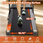 3.5HP Treadmill for Home, 300 lbs Capacity Foldable Treadmill w/ 64+7 Workouts, APP w/ Free Courses,Dual HiFi Speakers,Treadmill for Walking Running