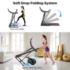 Treadmill for Home,Portable Folding Exercise Treadmill w/ Adjustable Incline,APP Control,64 Programs, 300 lb Capacity, 7.5MPH,Running Walking Jogging