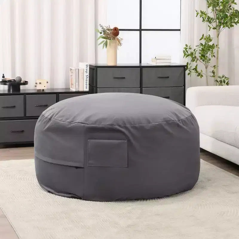 Okak Bean Bag Chair with Removable Washable Cover,Side Pocket & Carry Handle,Oversized Lounger Beanbag Chair,Easy Clean Design