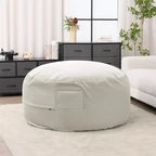 Okak Bean Bag Chair with Removable Washable Cover,Side Pocket & Carry Handle,Oversized Lounger Beanbag Chair,Easy Clean Design