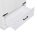 GDFStudio Chloe Modern Wood Freestanding Tall Bathroom Storage Cabinet with Double Doors and Drawer