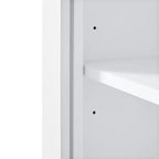 GDFStudio Chloe Modern Wood Freestanding Tall Bathroom Storage Cabinet with Double Doors and Drawer