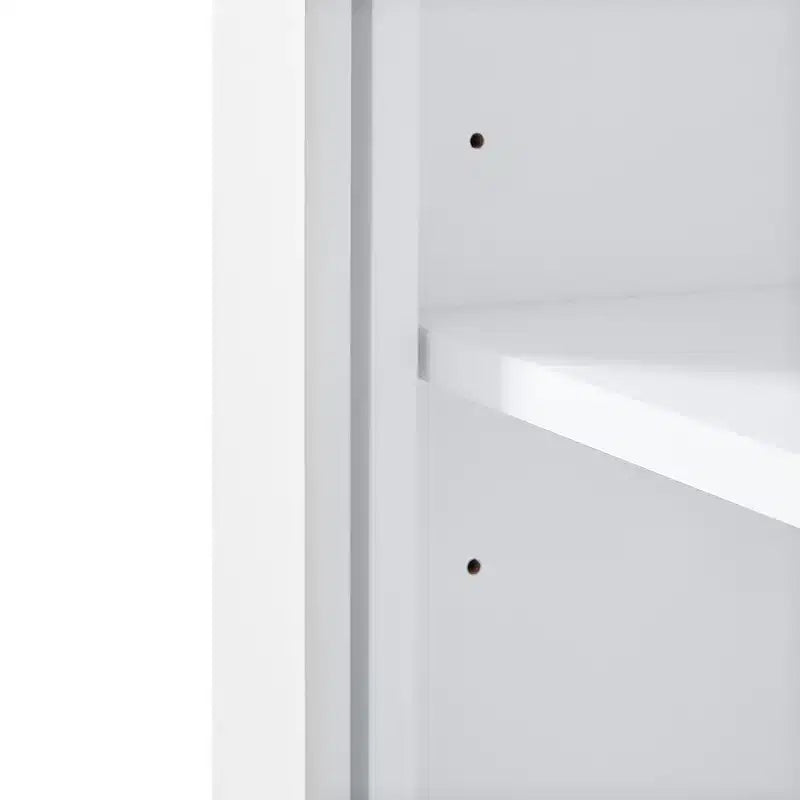 GDFStudio Chloe Modern Wood Freestanding Tall Bathroom Storage Cabinet with Double Doors and Drawer