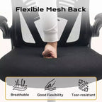 Ergonomic Office Chair, Computer Desk Chair Comfy with Flip-Up Armrests,Comfortable Lumbar Support Gaming Chairs for Bedroom,Study,Student,Wide Seat