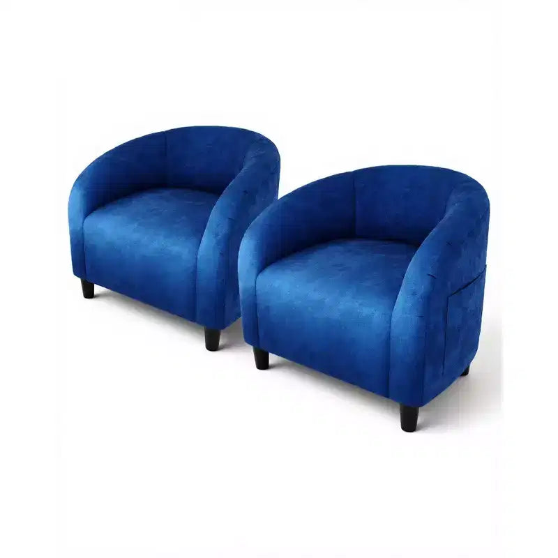 Garvee Accent Chair Set of 2, Barrel Chair, Modern Club Chair with Padded Seat and Sturdy Legs