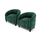 Garvee Accent Chair Set of 2, Barrel Chair, Modern Club Chair with Padded Seat and Sturdy Legs