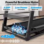 Folding Treadmill 2.75HP Quiet Motor 300 lbs Capacity 64 Preset Programs 3-Level Manual Incline Home Gym