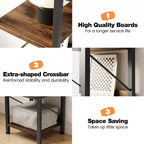COZONY Bibliothèque étroite à 6 niveaux, étagère haute et étroite, cadre en métal rustique, meuble de rangement pour chambre à coucher et bureau.