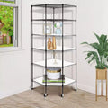 Karl Home 27 in.W Metal Height -Adjustable Shelving Unit with Wheels