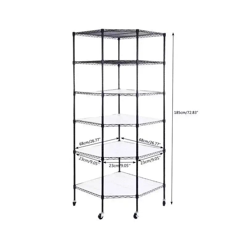 Karl Home Étagère métallique réglable en hauteur de 27 po avec roulettes