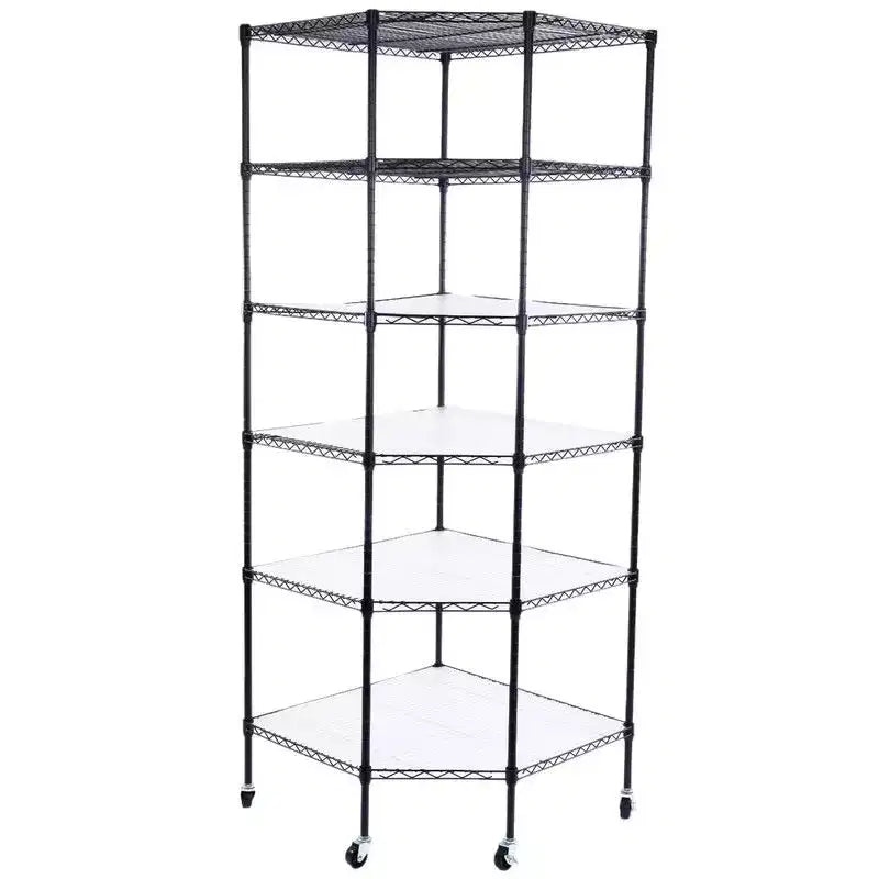 Karl Home Étagère métallique réglable en hauteur de 27 po avec roulettes