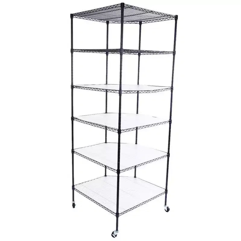 Karl Home Étagère métallique réglable en hauteur de 27 po avec roulettes