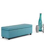 Okak 48IN Wide Storage Ottoman with Padding Seat, End Of Bed Storage Bench with Ample Storage, Ottoman Foot Rest for Living Room