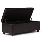 Okak 48IN Wide Storage Ottoman with Padding Seat, End Of Bed Storage Bench with Ample Storage, Ottoman Foot Rest for Living Room
