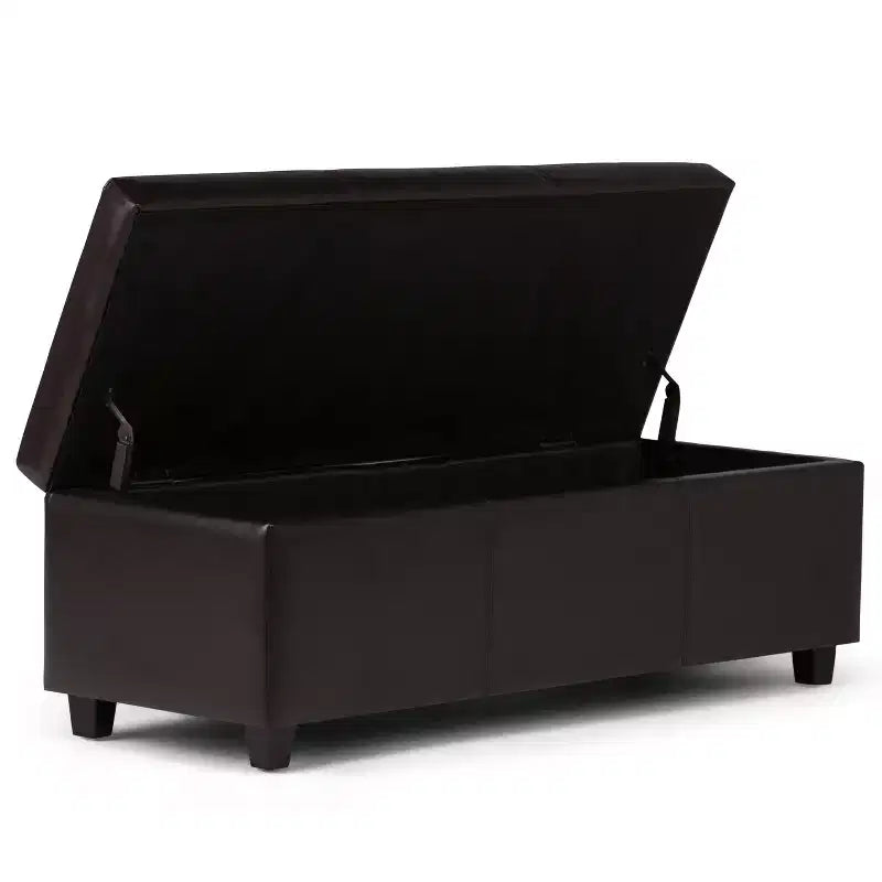 Okak 48IN Wide Storage Ottoman with Padding Seat, End Of Bed Storage Bench with Ample Storage, Ottoman Foot Rest for Living Room