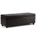 Okak 48IN Wide Storage Ottoman with Padding Seat, End Of Bed Storage Bench with Ample Storage, Ottoman Foot Rest for Living Room