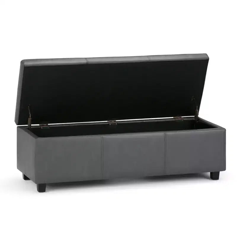 Okak 48IN Wide Storage Ottoman with Padding Seat, End Of Bed Storage Bench with Ample Storage, Ottoman Foot Rest for Living Room