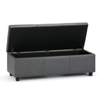 Okak 48IN Wide Storage Ottoman with Padding Seat, End Of Bed Storage Bench with Ample Storage, Ottoman Foot Rest for Living Room