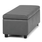 Okak 48IN Wide Storage Ottoman with Padding Seat, End Of Bed Storage Bench with Ample Storage, Ottoman Foot Rest for Living Room