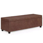 Okak 48IN Wide Storage Ottoman with Padding Seat, End Of Bed Storage Bench with Ample Storage, Ottoman Foot Rest for Living Room