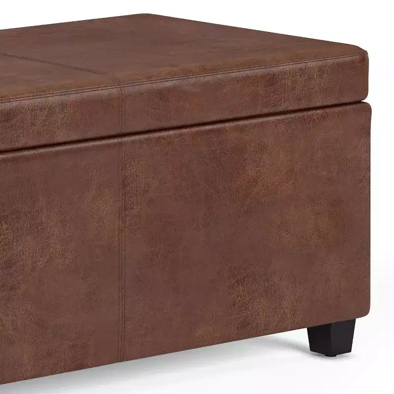 Okak 48IN Wide Storage Ottoman with Padding Seat, End Of Bed Storage Bench with Ample Storage, Ottoman Foot Rest for Living Room