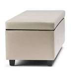 Okak 48IN Wide Storage Ottoman with Padding Seat, End Of Bed Storage Bench with Ample Storage, Ottoman Foot Rest for Living Room