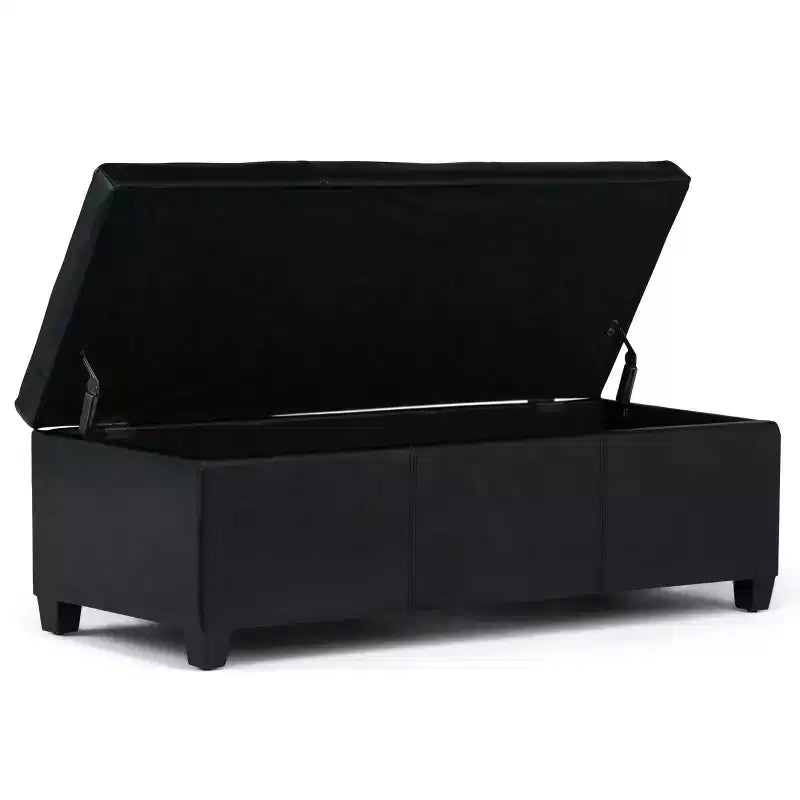 Okak 48IN Wide Storage Ottoman with Padding Seat, End Of Bed Storage Bench with Ample Storage, Ottoman Foot Rest for Living Room