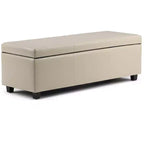Okak 48IN Wide Storage Ottoman with Padding Seat, End Of Bed Storage Bench with Ample Storage, Ottoman Foot Rest for Living Room