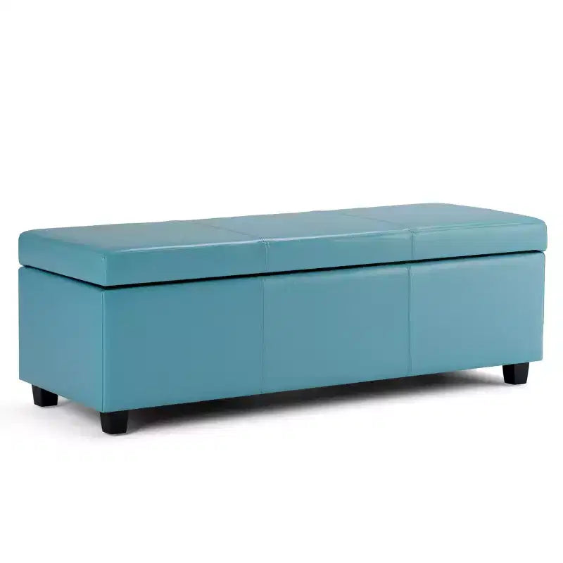 Okak 48IN Wide Storage Ottoman with Padding Seat, End Of Bed Storage Bench with Ample Storage, Ottoman Foot Rest for Living Room
