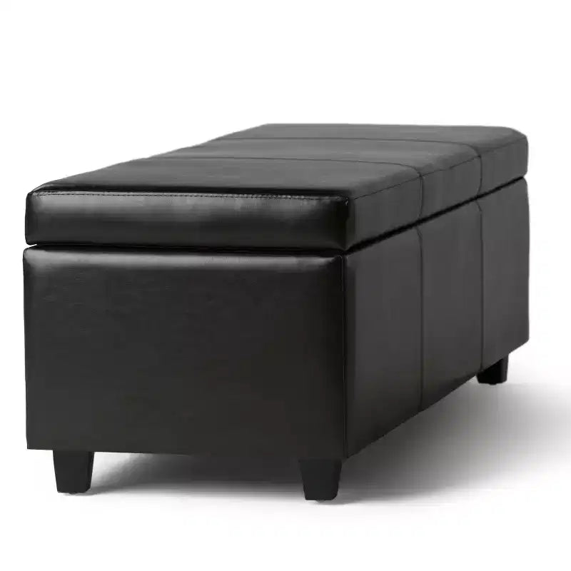 Okak 48IN Wide Storage Ottoman with Padding Seat, End Of Bed Storage Bench with Ample Storage, Ottoman Foot Rest for Living Room
