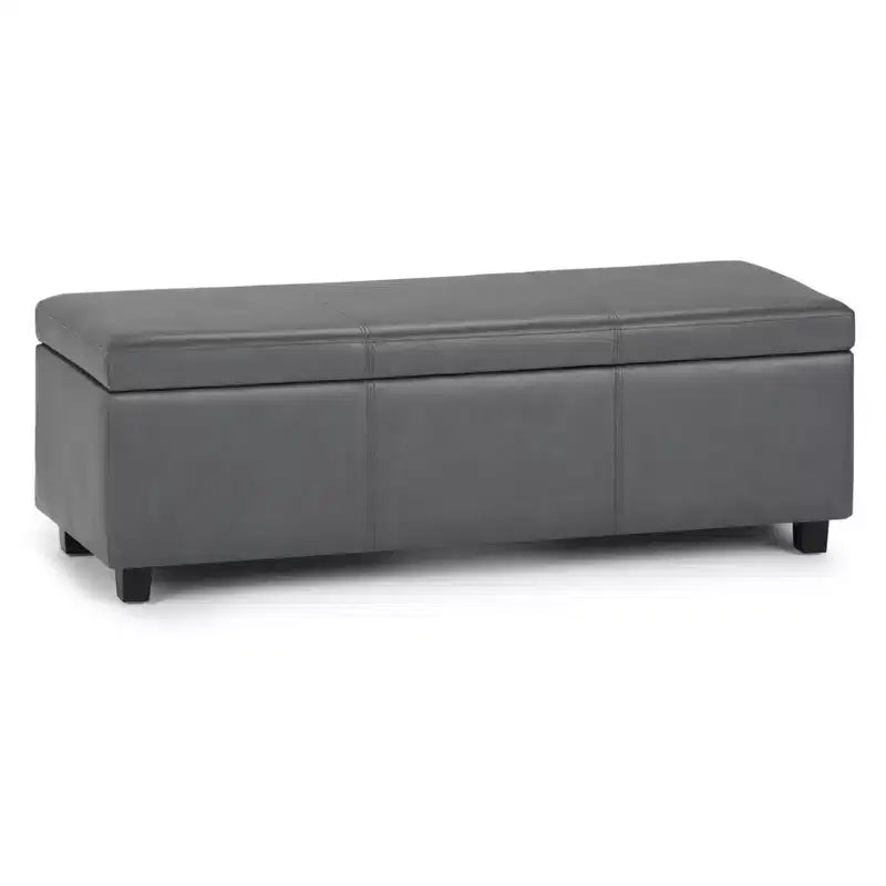 Okak 48IN Wide Storage Ottoman with Padding Seat, End Of Bed Storage Bench with Ample Storage, Ottoman Foot Rest for Living Room