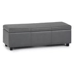 Okak 48IN Wide Storage Ottoman with Padding Seat, End Of Bed Storage Bench with Ample Storage, Ottoman Foot Rest for Living Room