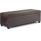 Okak 48IN Wide Storage Ottoman with Padding Seat, End Of Bed Storage Bench with Ample Storage, Ottoman Foot Rest for Living Room