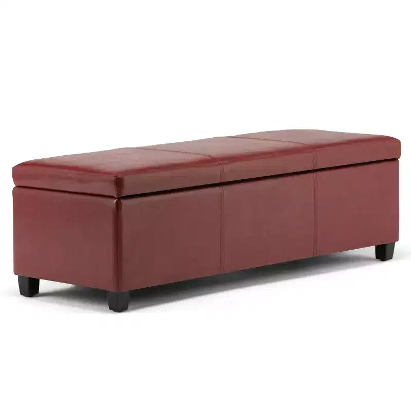 Okak 48IN Wide Storage Ottoman with Padding Seat, End Of Bed Storage Bench with Ample Storage, Ottoman Foot Rest for Living Room