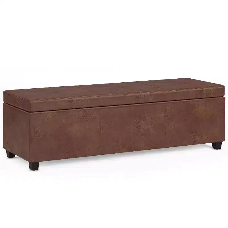 Okak 48IN Wide Storage Ottoman with Padding Seat, End Of Bed Storage Bench with Ample Storage, Ottoman Foot Rest for Living Room
