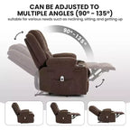 Fauteuil inclinable manuel surdimensionné avec massage par vibrations, inclinaison réglable à 155°, siège large et confortable, pour salon, chambre à coucher