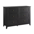 GustoWave 6 Drawer Dresser, 54 Wide Modern Storage Chest for Bedroom, Deep Drawers Organizer for Clothes, Living Room, Hallway