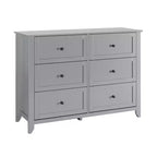 Commode à 6 tiroirs GustoWave, 137 cm de large, commode de rangement moderne pour chambre à coucher, organisateur à tiroirs profonds pour vêtements, salon, couloir