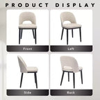 Lot de 2 Chaises de Salle à Manger Rembourrées, Chaises de Cuisine Modernes en Bois avec Dossier et Coussin Rembourré, Chaises d'Appoint pour Salle à Manger, Salon