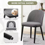 Lot de 2 Chaises de Salle à Manger Rembourrées, Chaises de Cuisine Modernes en Bois avec Dossier et Coussin Rembourré, Chaises d'Appoint pour Salle à Manger, Salon
