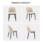 Lot de 2 Chaises de Salle à Manger Rembourrées, Chaises de Cuisine Modernes en Bois avec Dossier et Coussin Rembourré, Chaises d'Appoint pour Salle à Manger, Salon