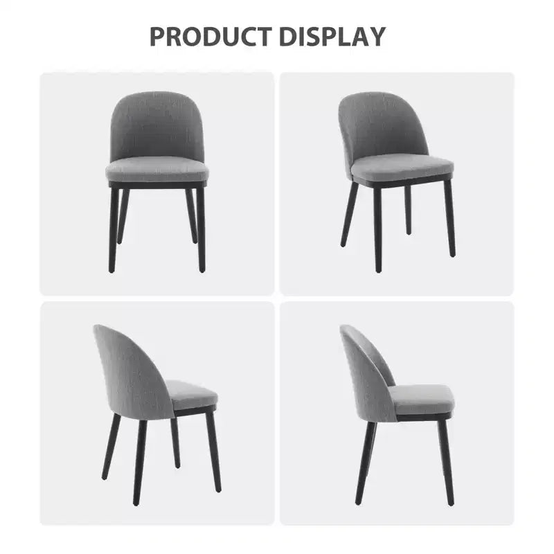 Lot de 2 Chaises de Salle à Manger Rembourrées, Chaises de Cuisine Modernes en Bois avec Dossier et Coussin Rembourré, Chaises d'Appoint pour Salle à Manger, Salon