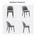 Lot de 2 Chaises de Salle à Manger Rembourrées, Chaises de Cuisine Modernes en Bois avec Dossier et Coussin Rembourré, Chaises d'Appoint pour Salle à Manger, Salon